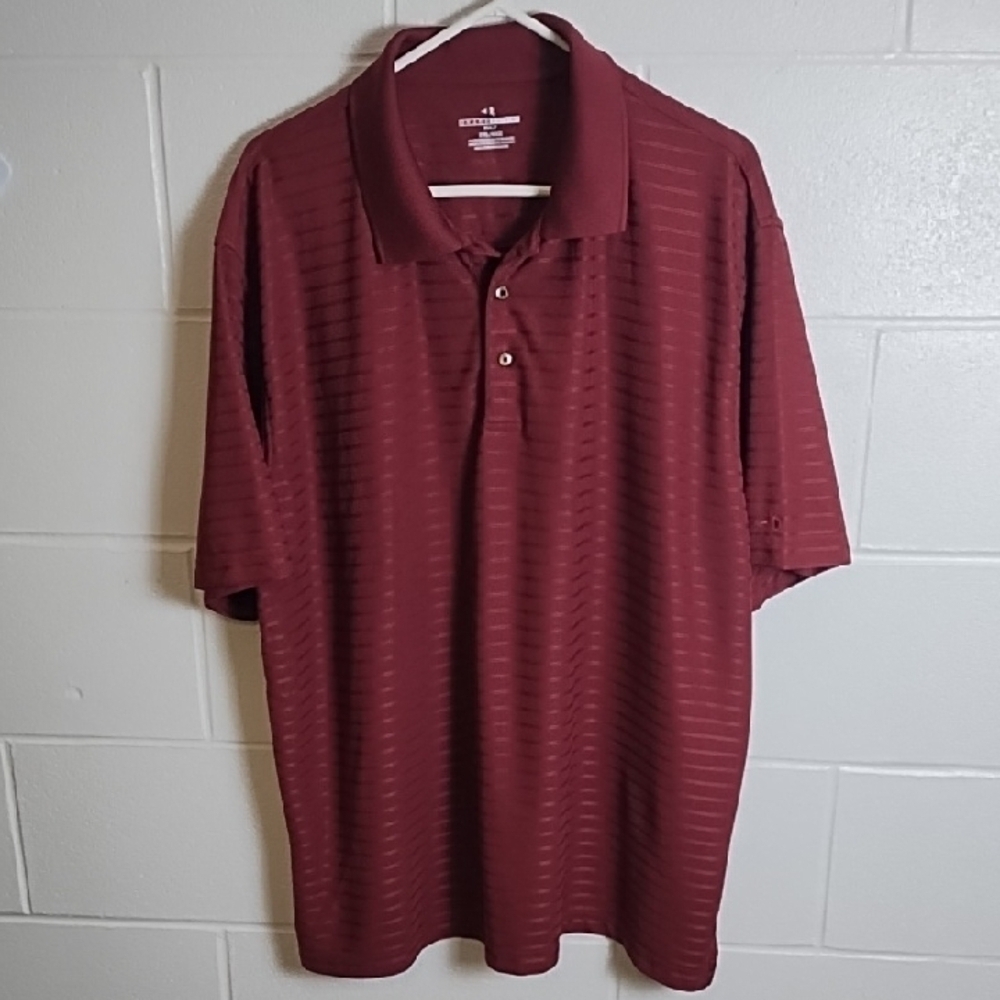 Burgundy Golf Polo Shirt XXL
